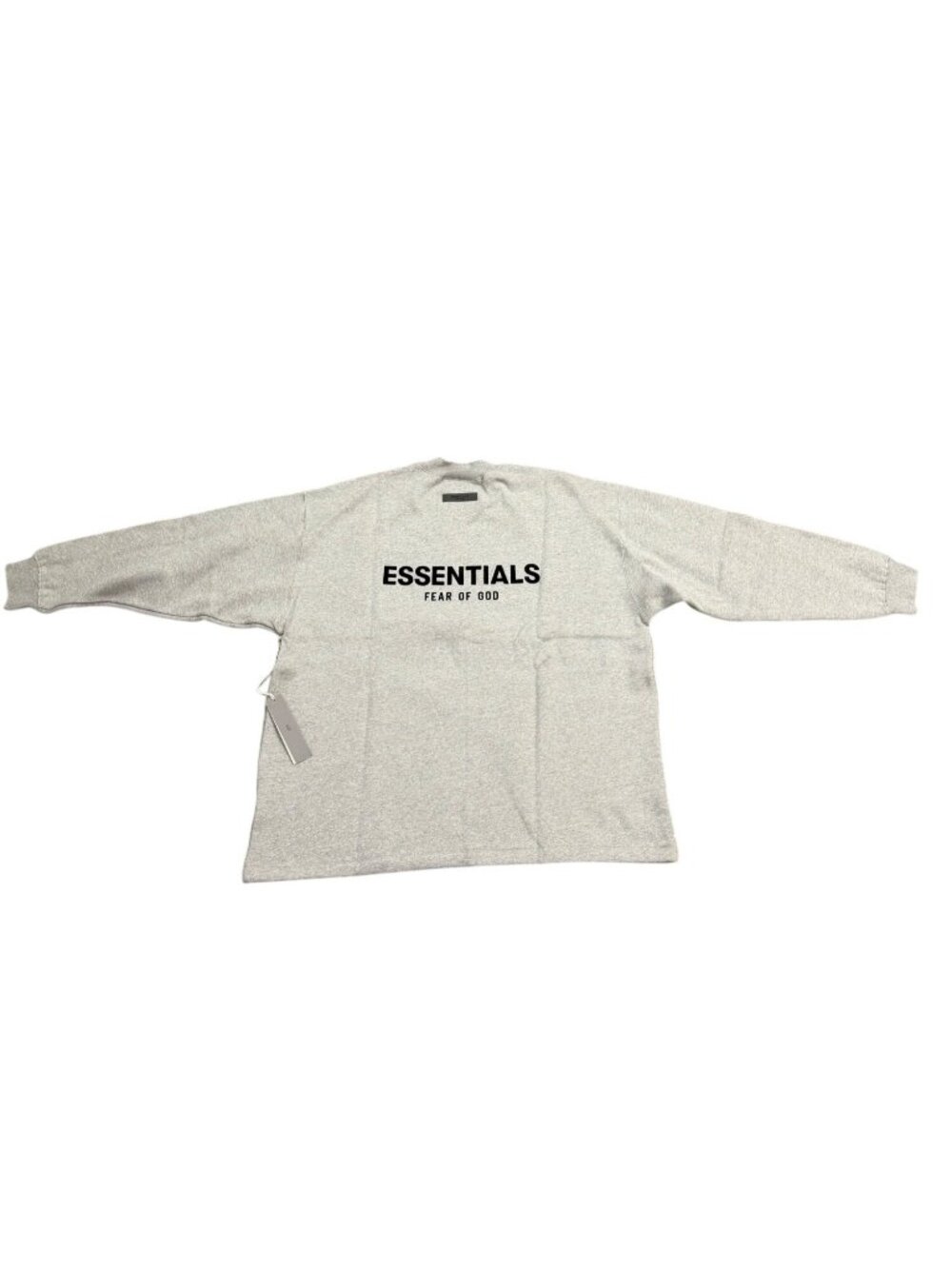 Fear Of God Essentials Mens Gray Crewneck Sweatshirt Logo Pullover Casual Size L